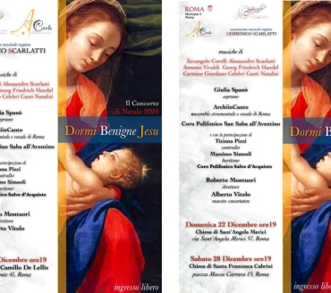Dormi Benigne Jesu: il Concerto di Natale dell’Ensemble Strumentale e Vocale ArchiInCanto con il Coro Polifonico di S.Saba ed il Coro Salvo D’Acquisto patrocinato dal II Municipio del Comune di Roma
