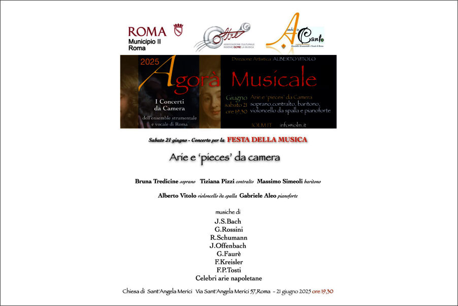 Concerto conclusivo della rassegna Agorà Musicale - Arie e pezzi da camera