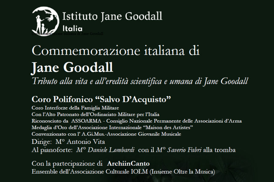 ArchiinCanto alla commemorazione italiana di Jane Goodall