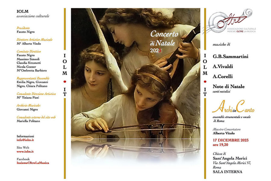 Concerto di Natale dell’Ensemble strumentale e vocale ArchiinCanto